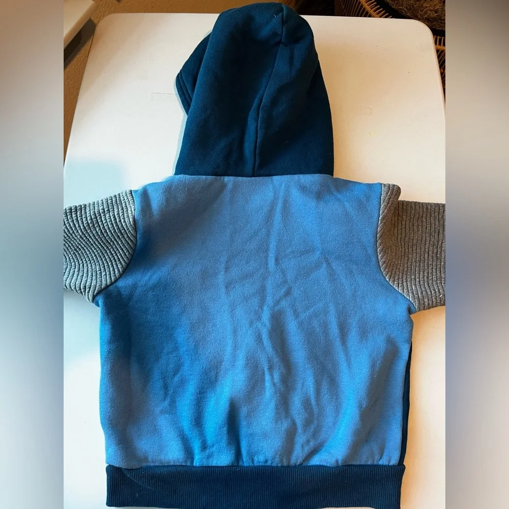 Paw Patrol Chase Zip Up Hoodie Jacket Toddler Boy - Size 3T - Blue Grey - Picture 7 of 7